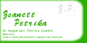 zsanett petrika business card
